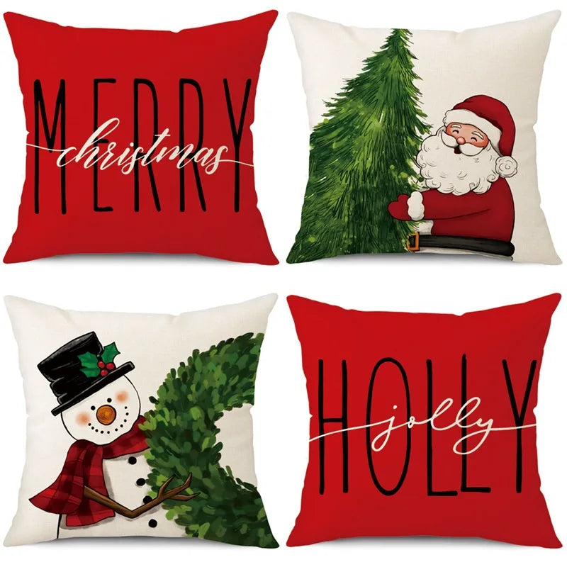 45cm Christmas Cushion Cover Pillowcase Decorations for Home Ornament Decor