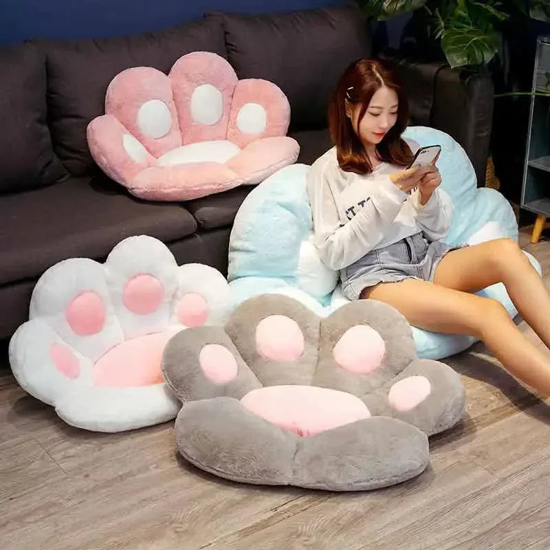 60cm*70cm Cut Cat Scratch Cushion Soft Stuffed Floor Cushion Kawaii Chair Sofa Butt Pad
