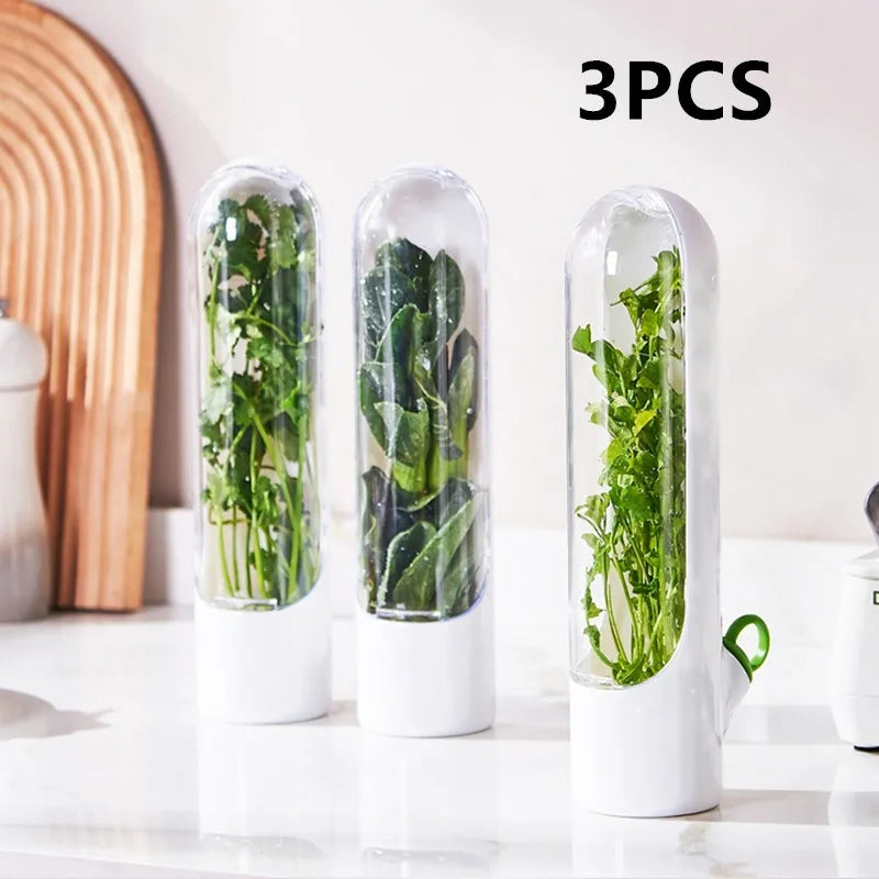 Herb Saver Storage Container Fresh Herb Keeper Fresh Preservation Bottle