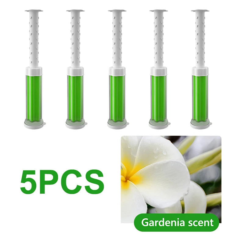 5pcs/Set Flower Aromatic Toilet Cleaner Gel Deodorant Air Freshener