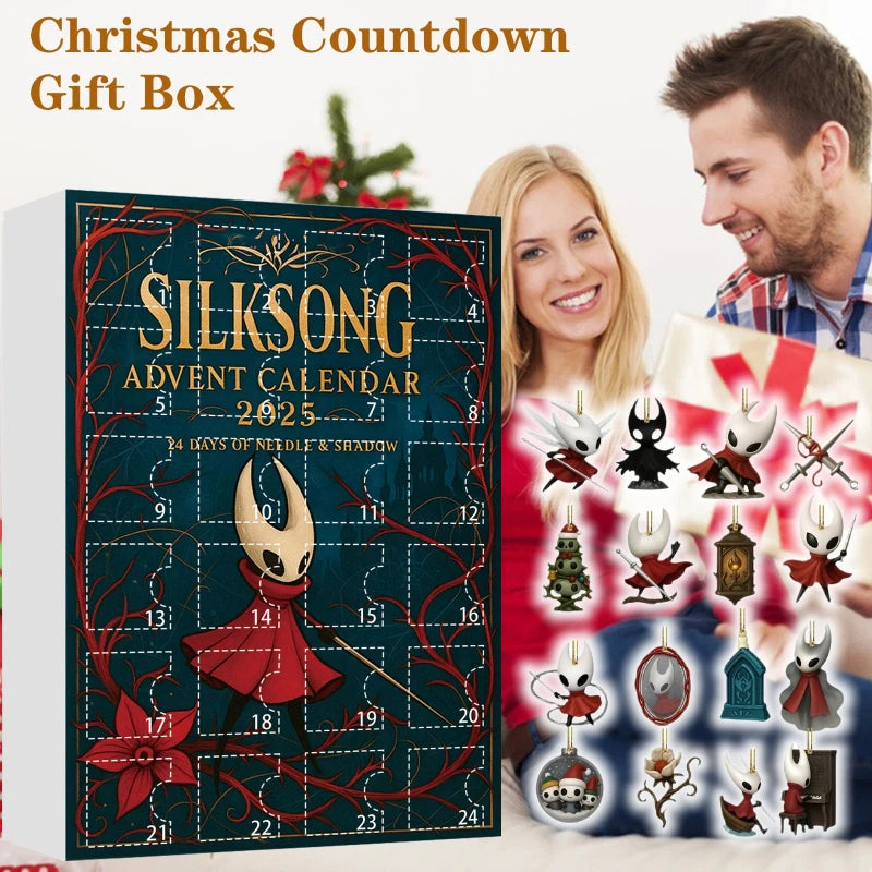 Hot Christmas Hollow Knight 24pcs Advent Calendar Surprise Blind Boxes Pendant For Gifts