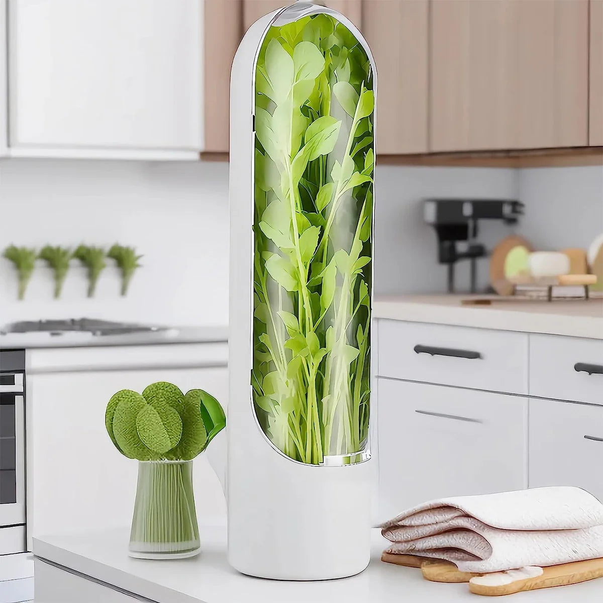 Herb Saver Storage Container Fresh Herb Keeper Fresh Preservation Bottle