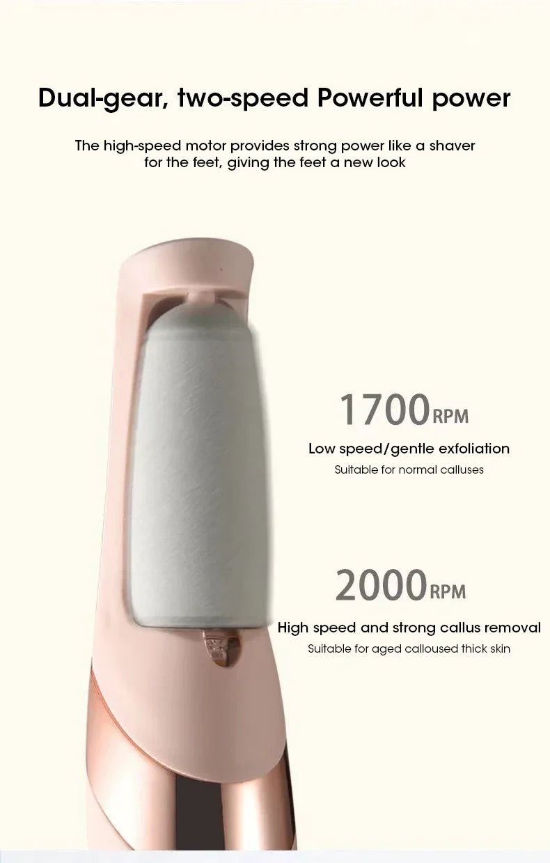 NEW USB Electric Dead Skin Pedicure Automatic Foot Grinder Rechargeable Roller