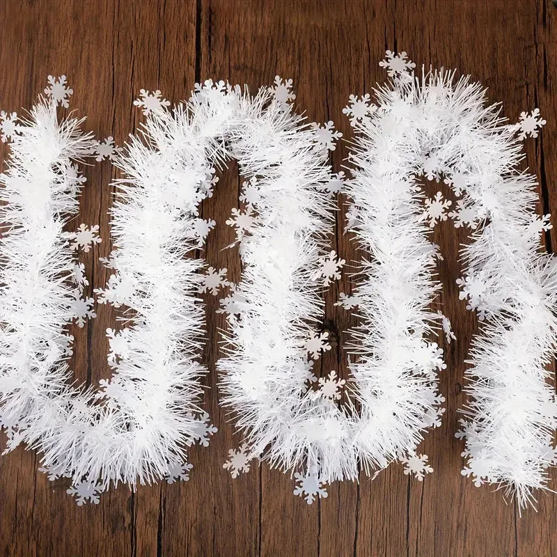 Christmas Tree Decorations Tinsel Garland Metallic Shiny Garland for Christmas Decoration