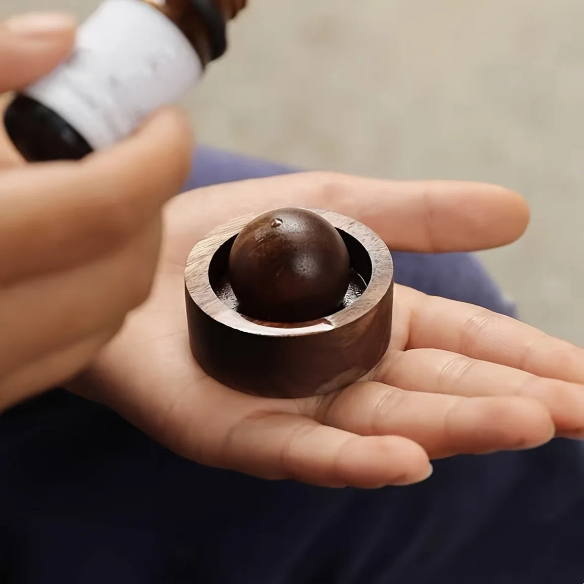 Car Wooden Essential Oil Diffusers-Spherical Design Natural Fragrance Dispersion Bedroom Decor Diffuser