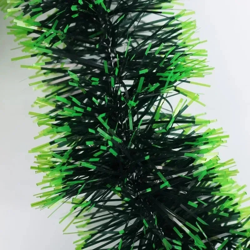 2M Christmas Ribbon Garland Green Cane Tinsel Xmas Tree Hanging Pendent Ornaments