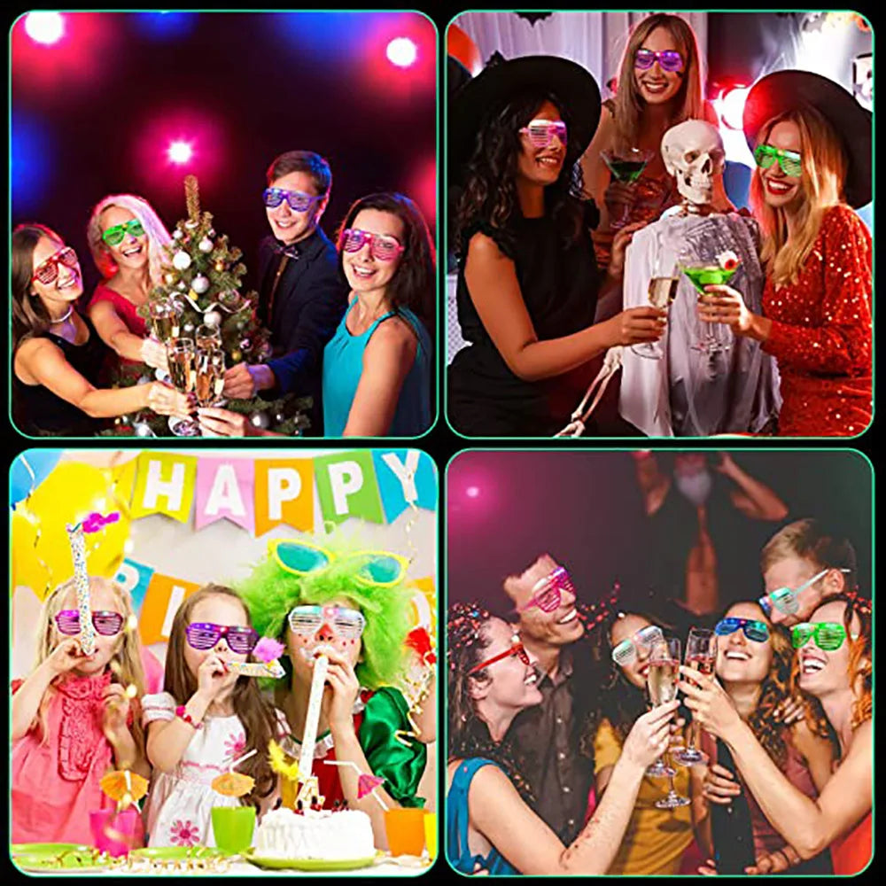 Glow In The Dark Glasses Bulk Led Light Up Glasses For Kids Adults Party Supplies