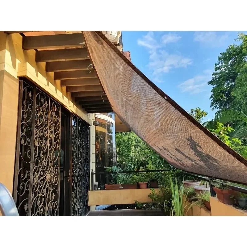 4x5mSunshade net 12 needle coffee sunshade net Home garden succulent UV protection 85-90% Sunshade net