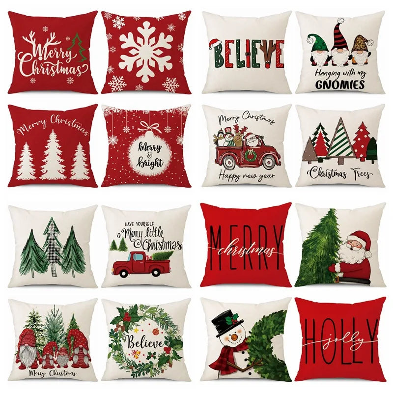 45cm Christmas Cushion Cover Pillowcase Decorations for Home Ornament Decor