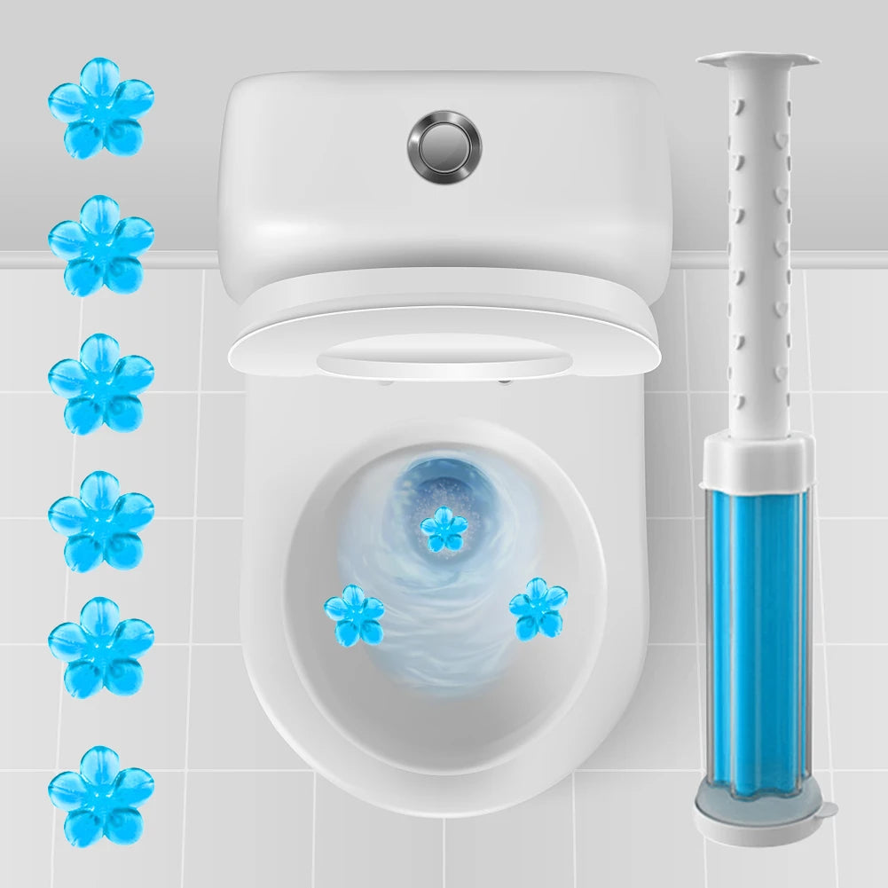5pcs/Set Flower Aromatic Toilet Cleaner Gel Deodorant Air Freshener
