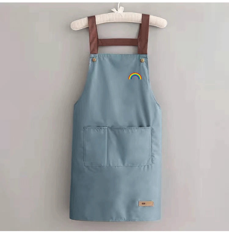 Waterproof and antifouling large pocket pastry work clothes apron