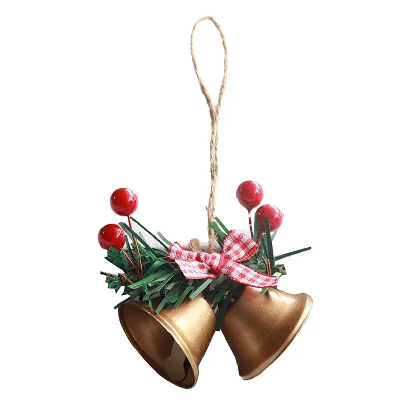 1pc Christmas Bells Christmas Tree Jingle Bells Hanging Pendant Xmas New Year Ornament