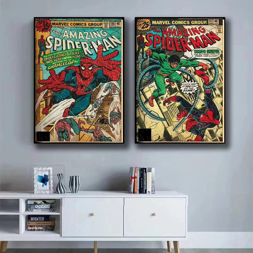Retro Marvel Super Hero Wall Art