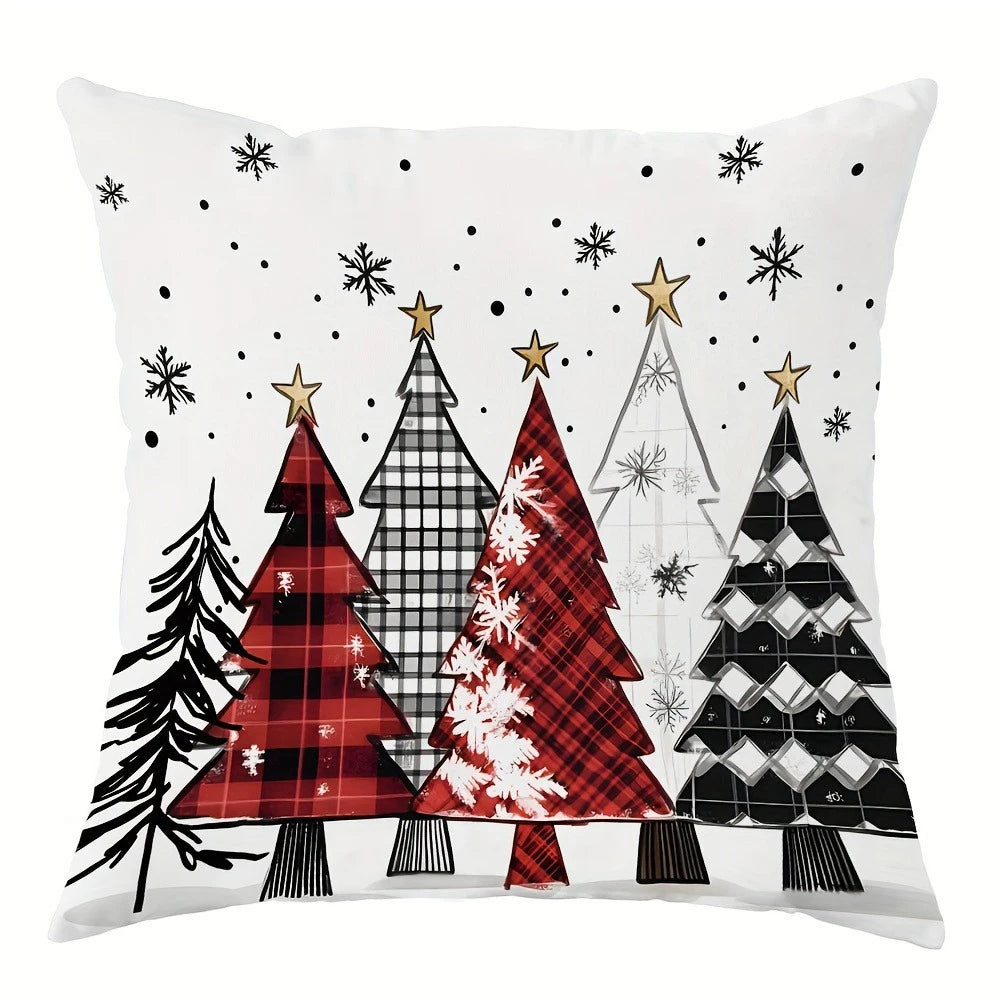 Christmas decoration pillowcase Tree pattern suitable for home room Sofa cushion cover