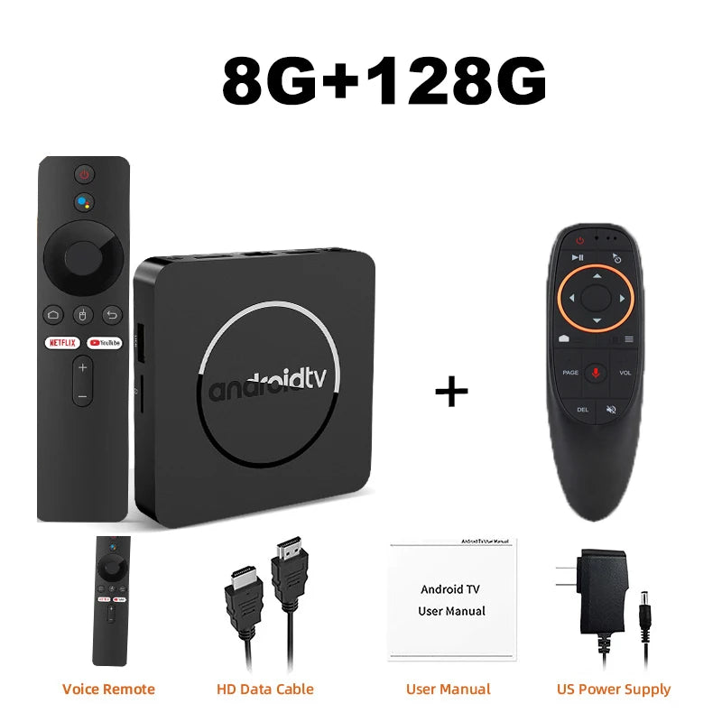 Android14 8K HDR10+Smart TV Box 128G Dual Wifi Media Player with Google Assistant