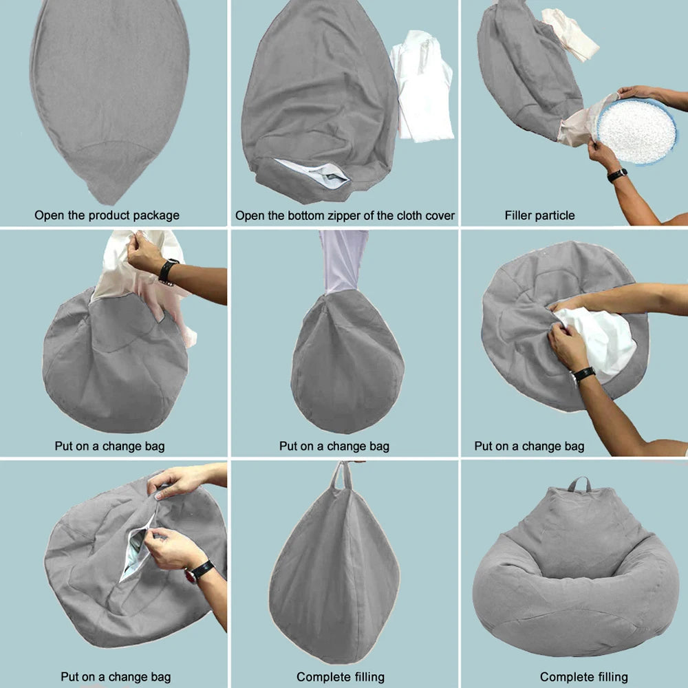 Lazy Sofa Cover Chairs Without Filler