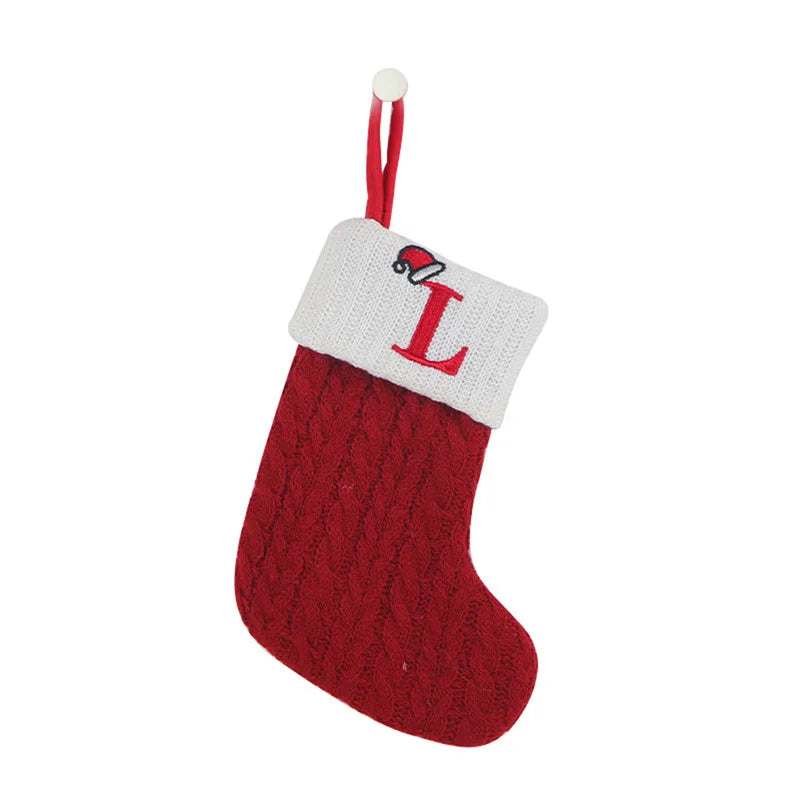 Alphabet Knitting Socks Christmas Tree Ornaments Decoration for Home