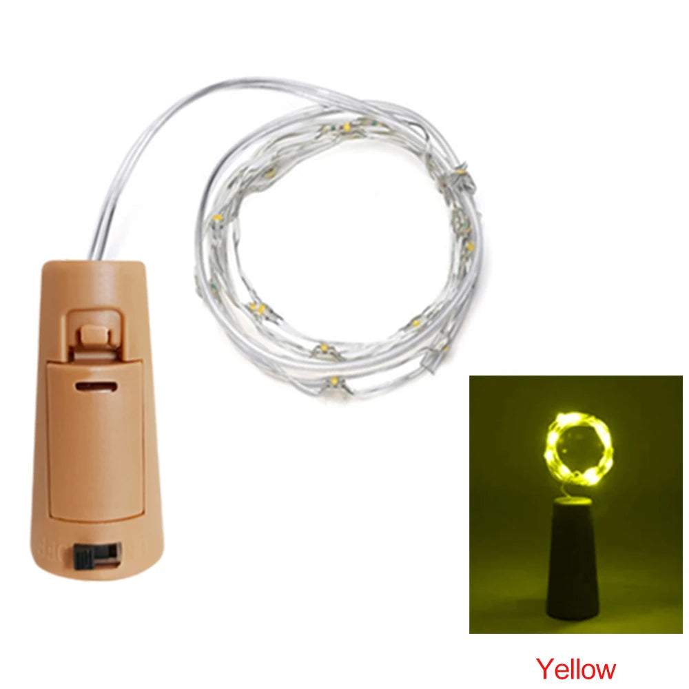 Wine Bottle Cork LED String Holiday Fairy Lights Christmas Tree Wedding Party Decor