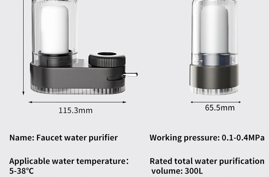 Faucet Tap Water Purifier Physical Filtering for Home Kitchen