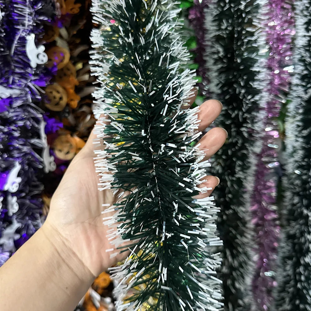 Christmas Tree Decorations Tinsel Garland Metallic Shiny Garland for Christmas Decoration