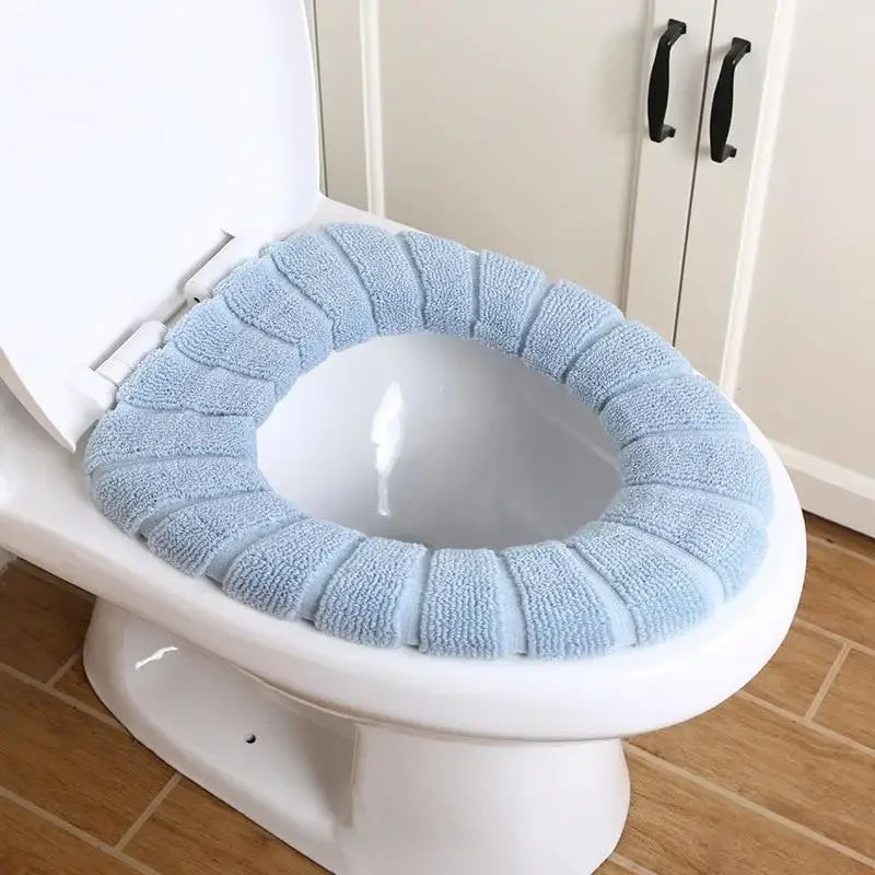 Toilet Seat Cover Warm Soft Acrylic Washable Mat Home Decor Close-stool Mat Seat Case
