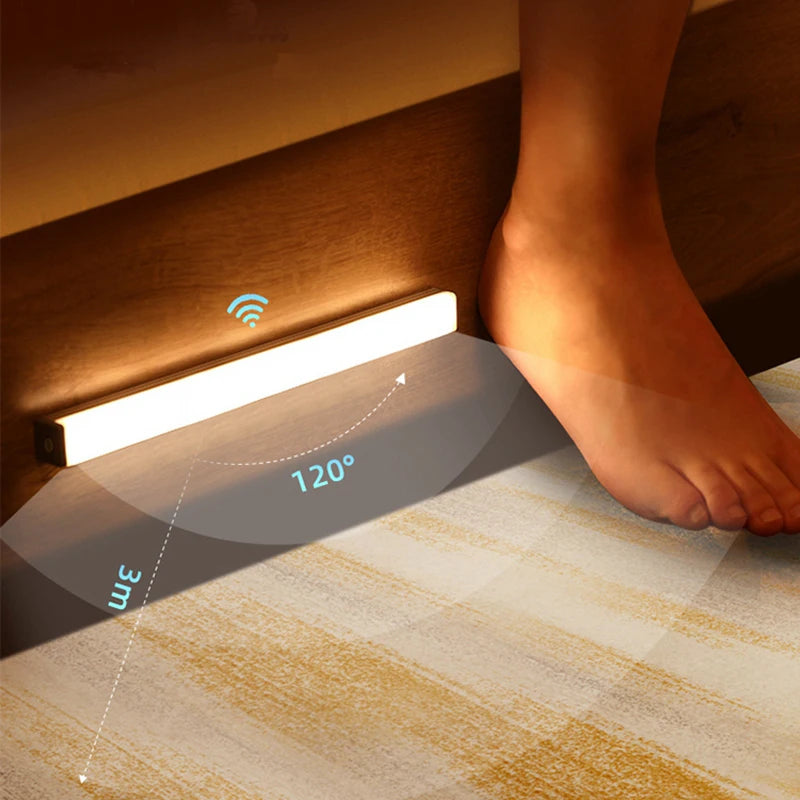 LED Motion Sensor Light Wireless Night Light Type C Rechargeable Light