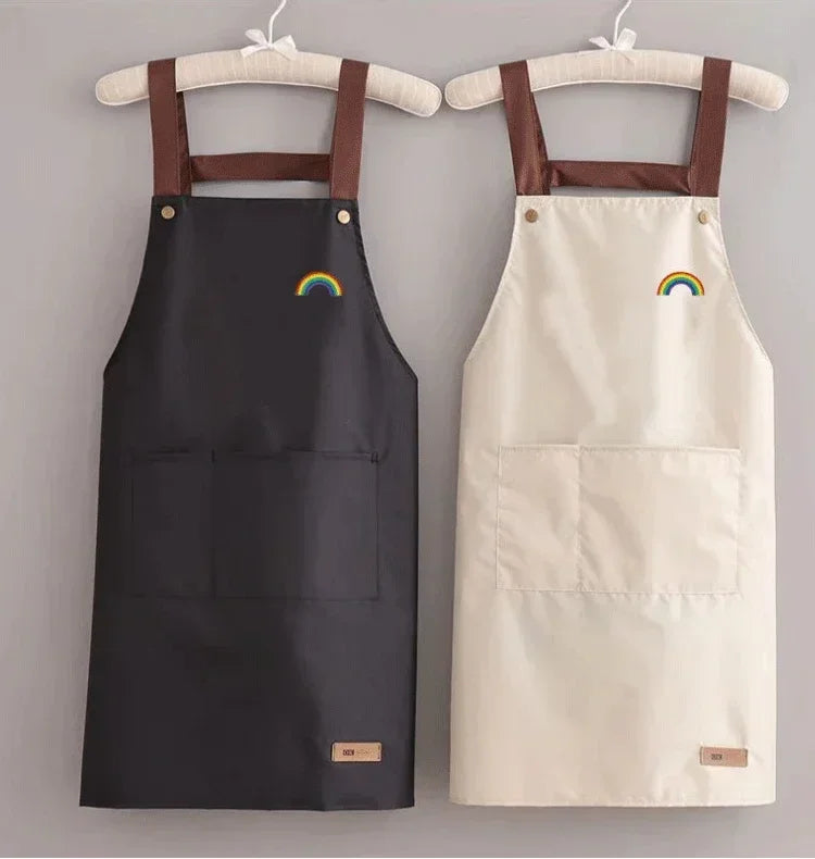 Waterproof and antifouling large pocket pastry work clothes apron