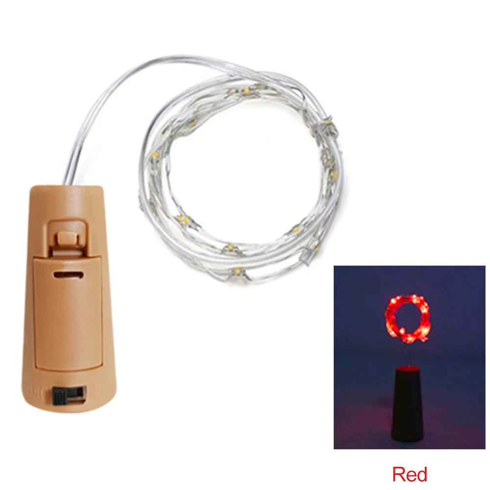 Wine Bottle Cork LED String Holiday Fairy Lights Christmas Tree Wedding Party Decor