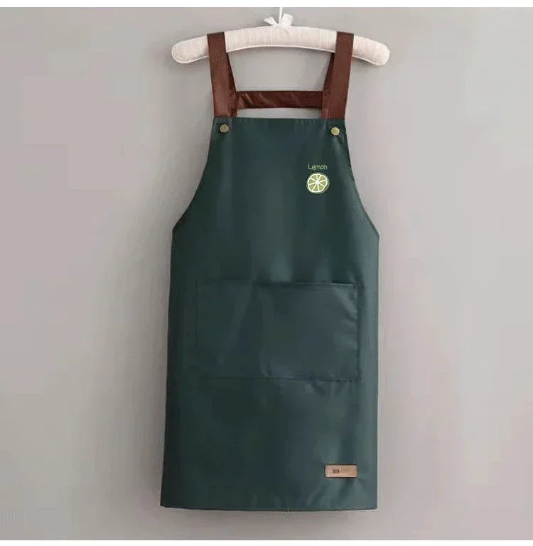 Waterproof and antifouling large pocket pastry work clothes apron