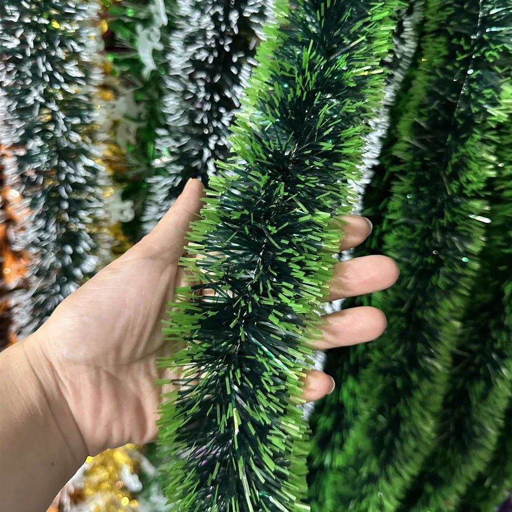 Christmas Tree Decorations Tinsel Garland Metallic Shiny Garland for Christmas Decoration