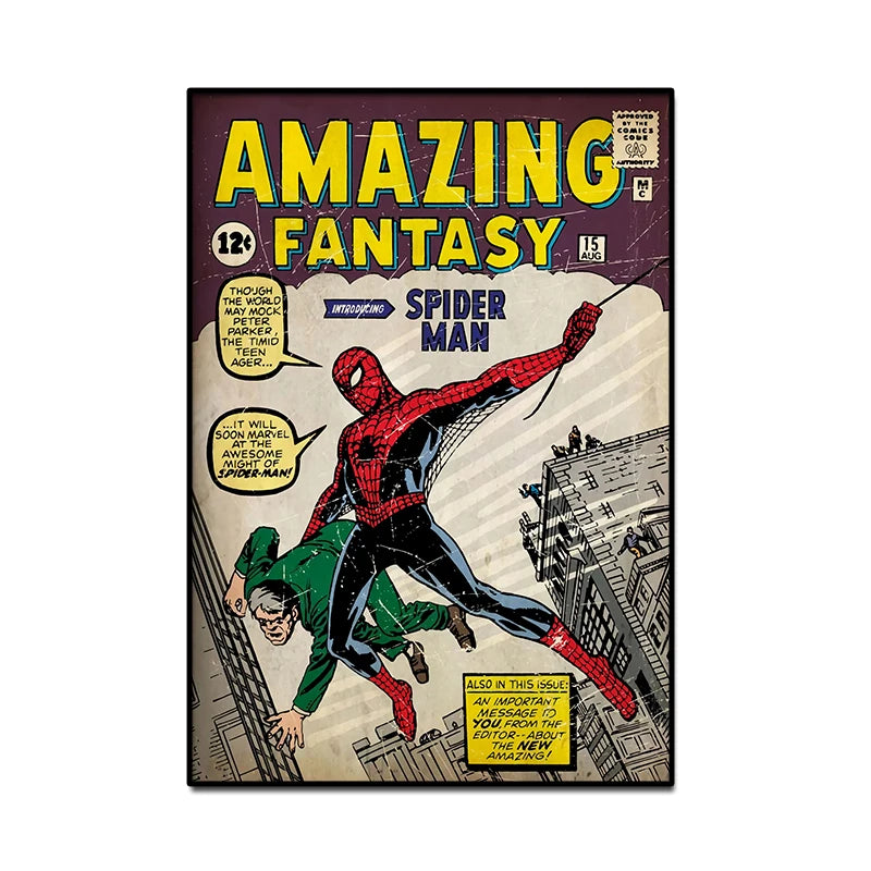 Retro Marvel Super Hero Wall Art
