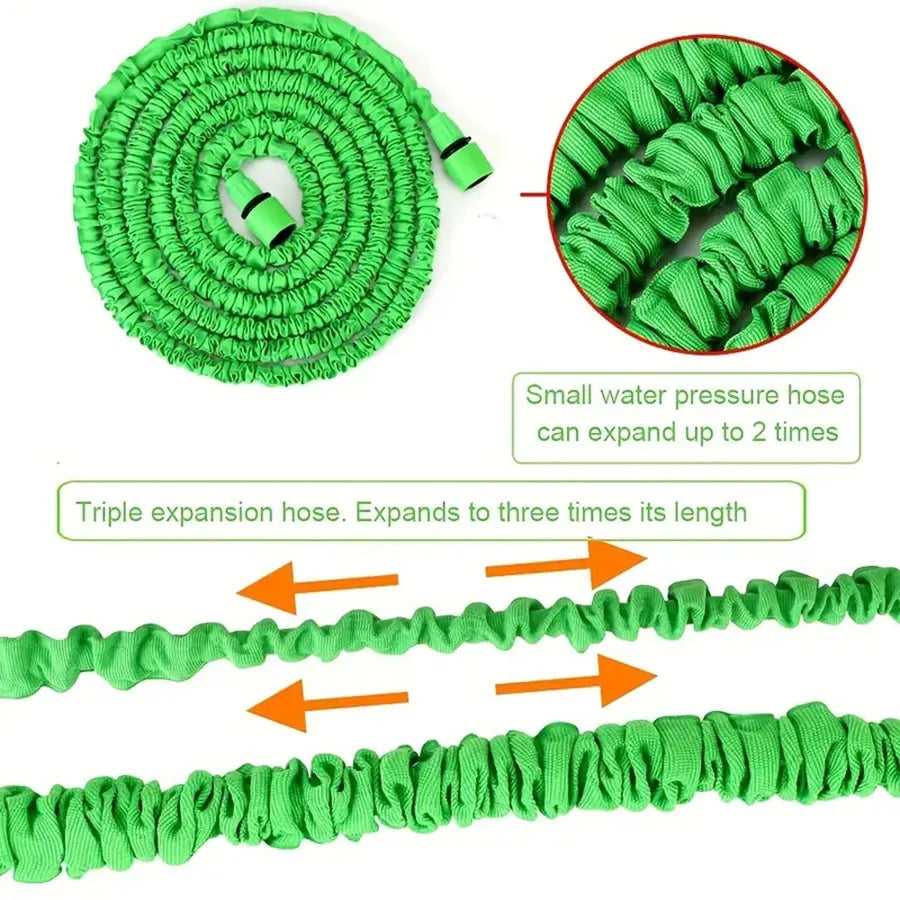 25FT-200FT Expandable Magic Hose 7 Water Spraying Hose Set