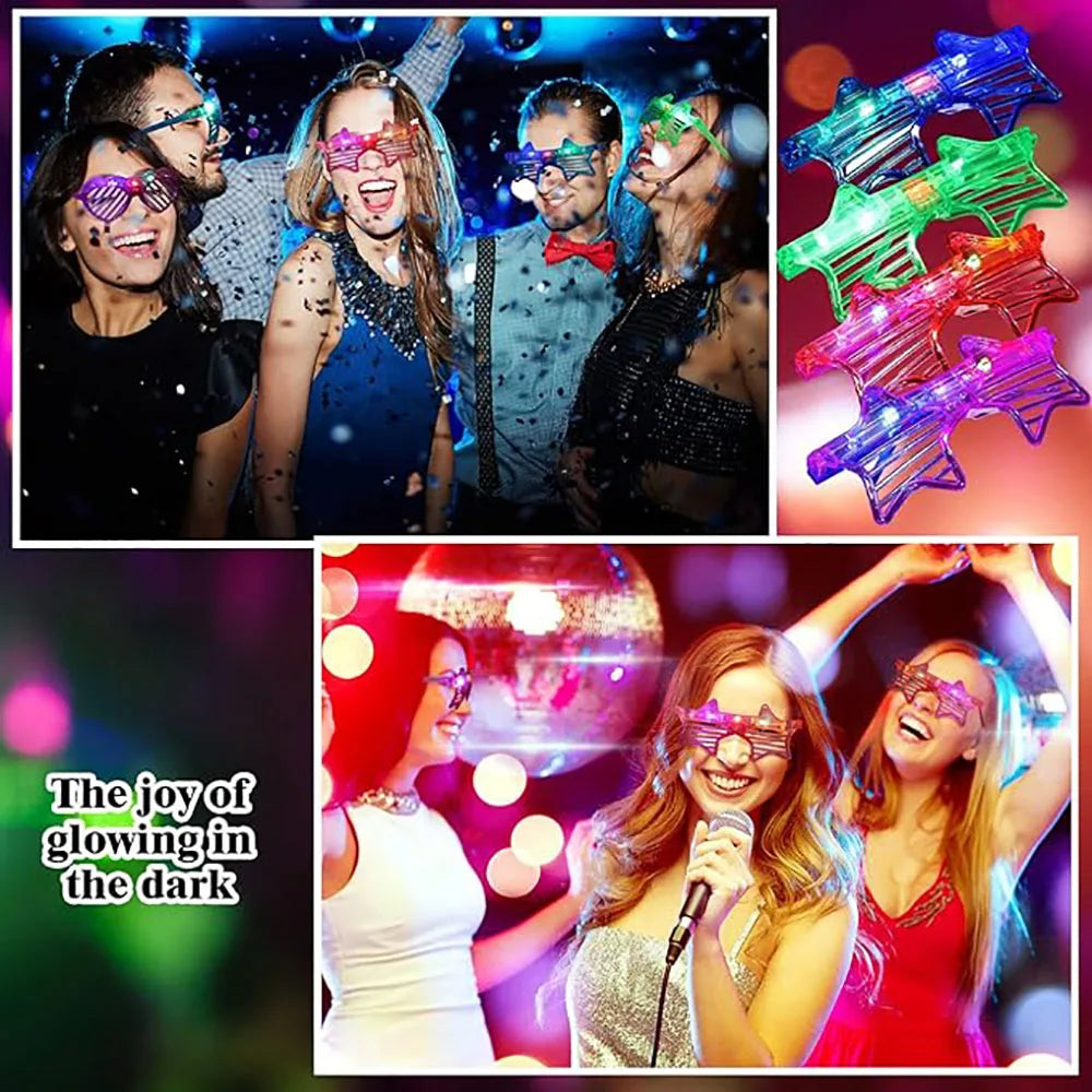 Glow In The Dark Glasses Bulk Led Light Up Glasses For Kids Adults Party Supplies