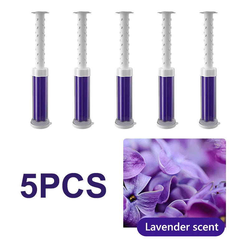 5pcs/Set Flower Aromatic Toilet Cleaner Gel Deodorant Air Freshener