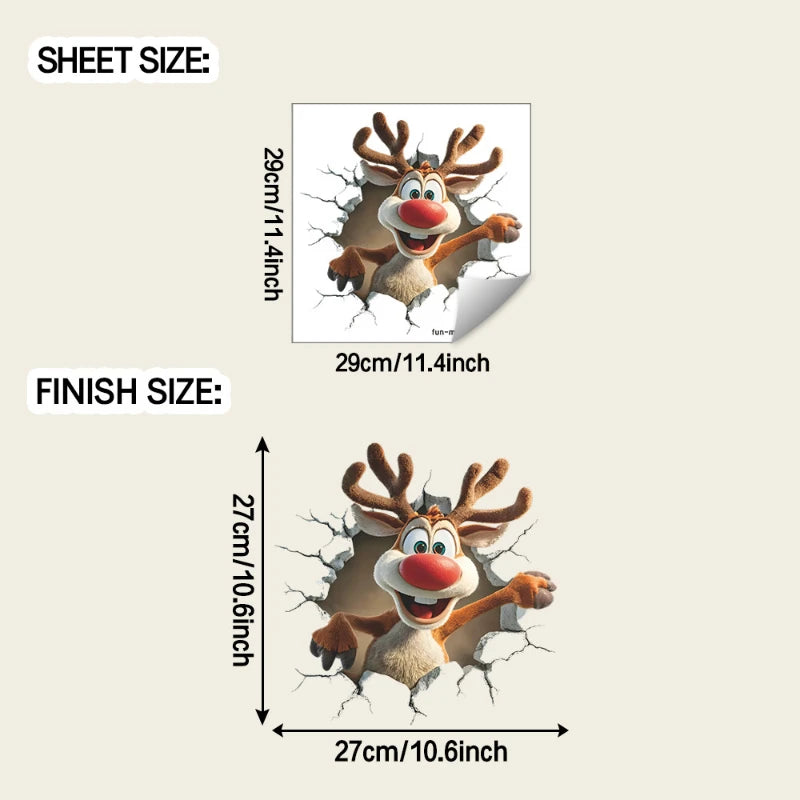 Christmas Santa Toilet Sticker Christmas Party Decoration Navidad Natal New Year Gift