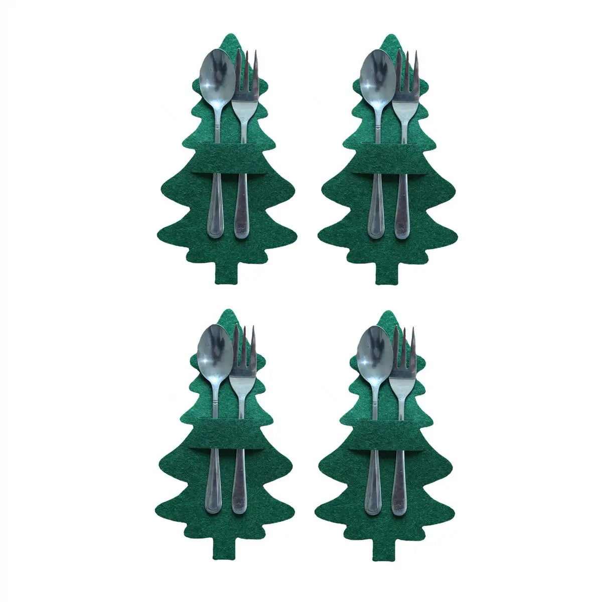 Christmas Knife and Fork Holder Pocket Cutlery Bag Non-woven fabric Cookware Organizer