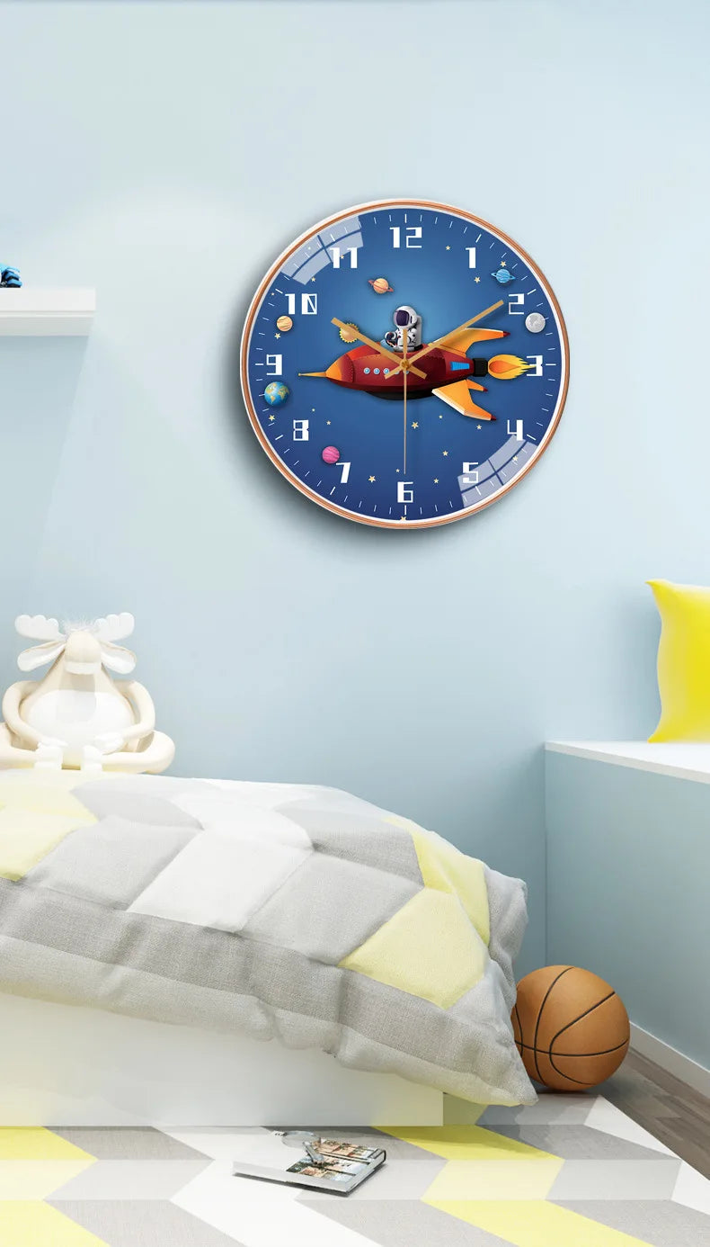 Kids Silent Wall Clock 20cm/8in