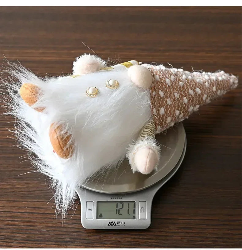 30cm Glowing Knitted Doll Couple with Led Night Light Christmas Decorations