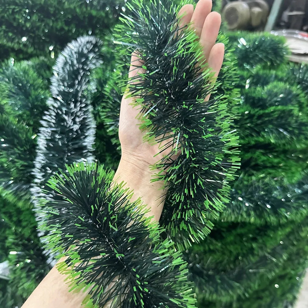 Christmas Tree Decorations Tinsel Garland Metallic Shiny Garland for Christmas Decoration