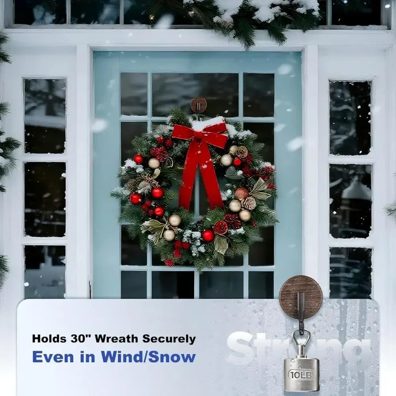 2PCS Christmas Door Wreath Hook Suction Cup Hook Christmas Decor For different festivals