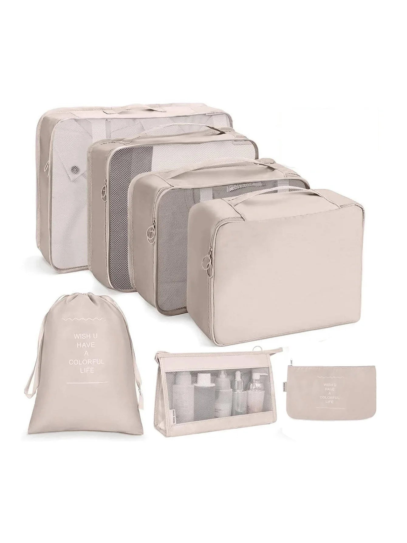 7/8/9/10 Pcs Set Travel Organizer Storage Bags Suitcase Packing Cubes Portable Luggage