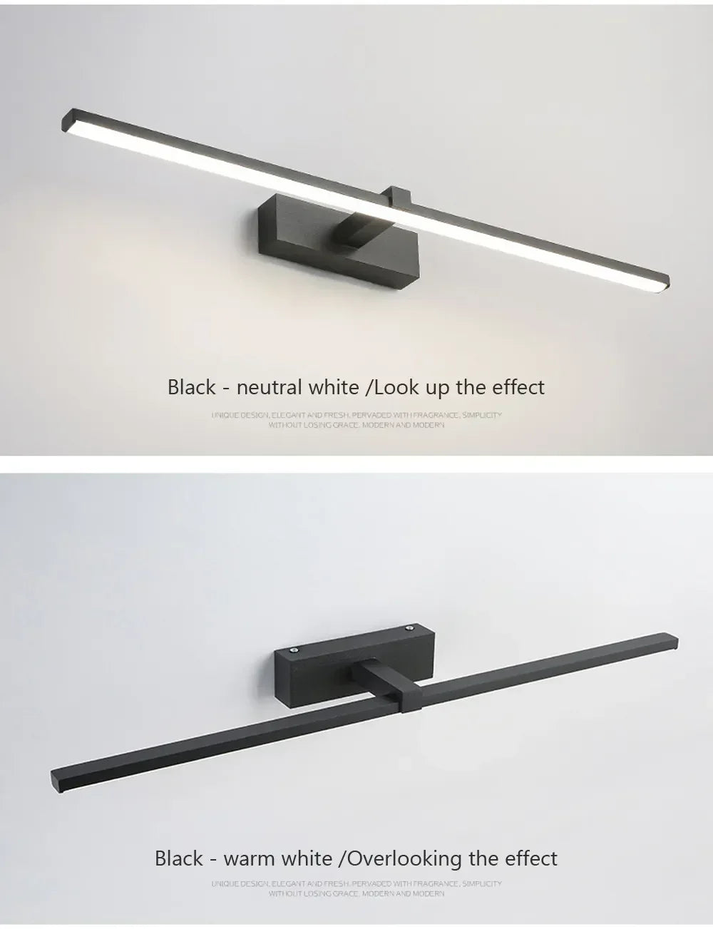LED Bathroom Mirror Light, Modern Wall Sconce for Bedroom, Aluminum Decoration Lamp