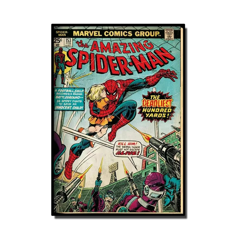 Retro Marvel Super Hero Wall Art