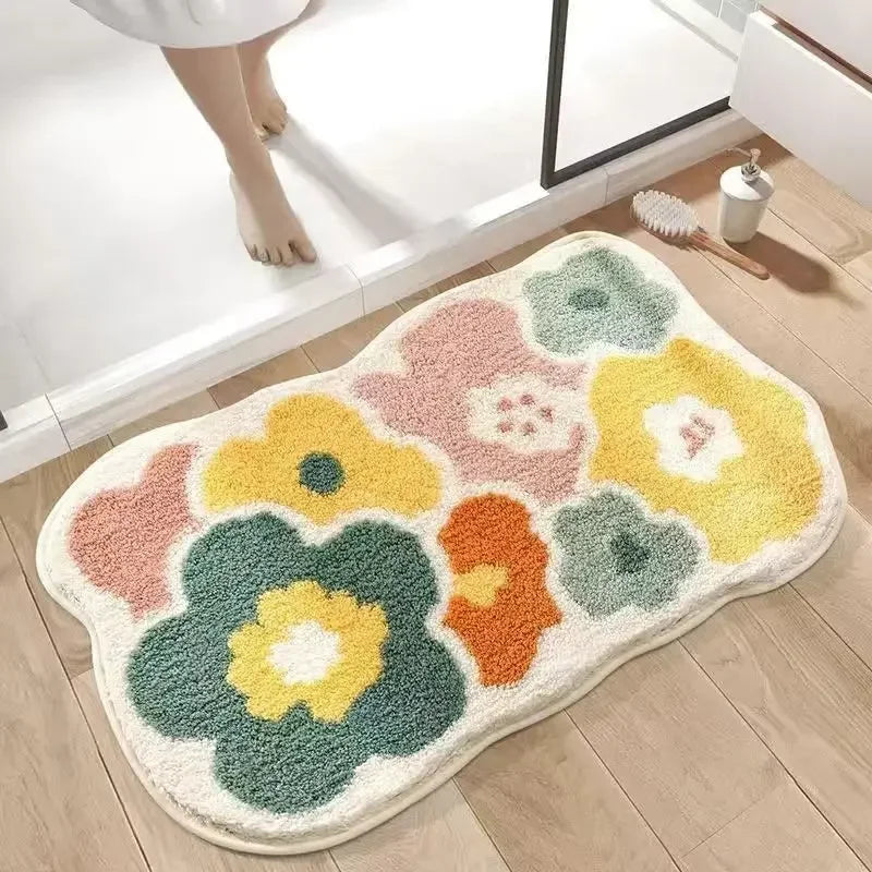 Cute Flower Bathroom Rug (40x60cm)