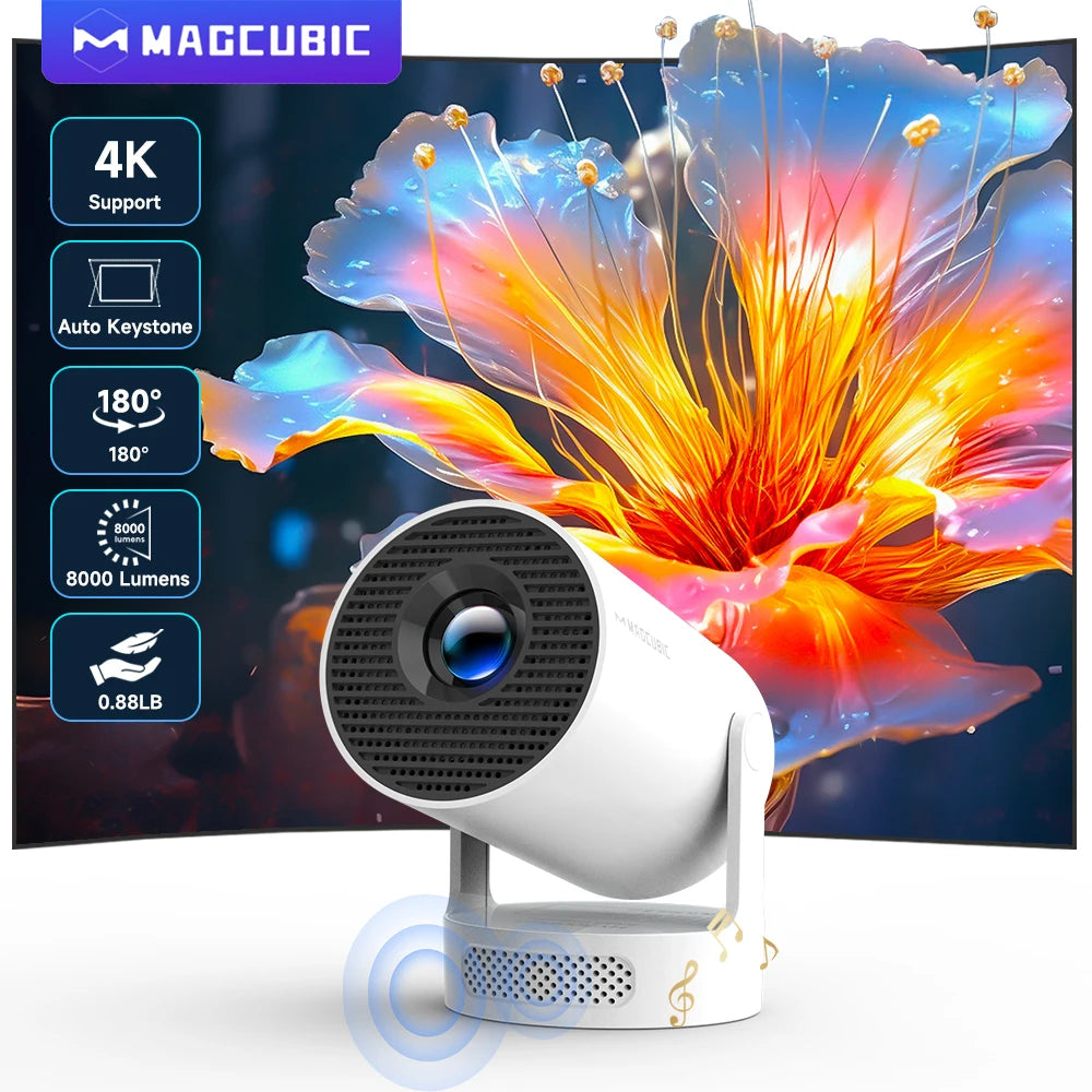 Pro + Dual Wifi 260ANSI 180°flexible BT5.0 Cinema Outdoor Portable Projector