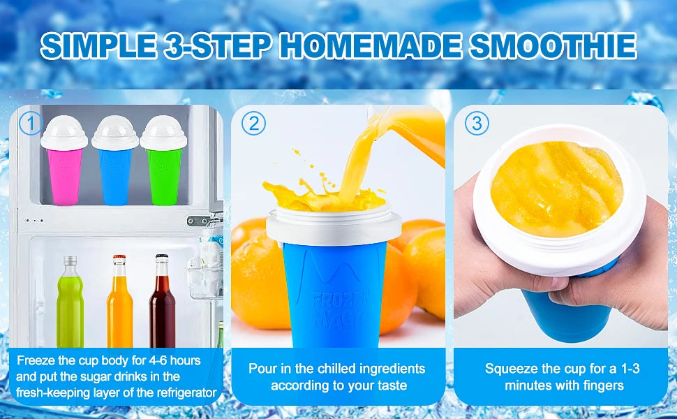 Homemade Smoothie Quick-Frozen Ice Cream Milkshake Bottle Portable Cups