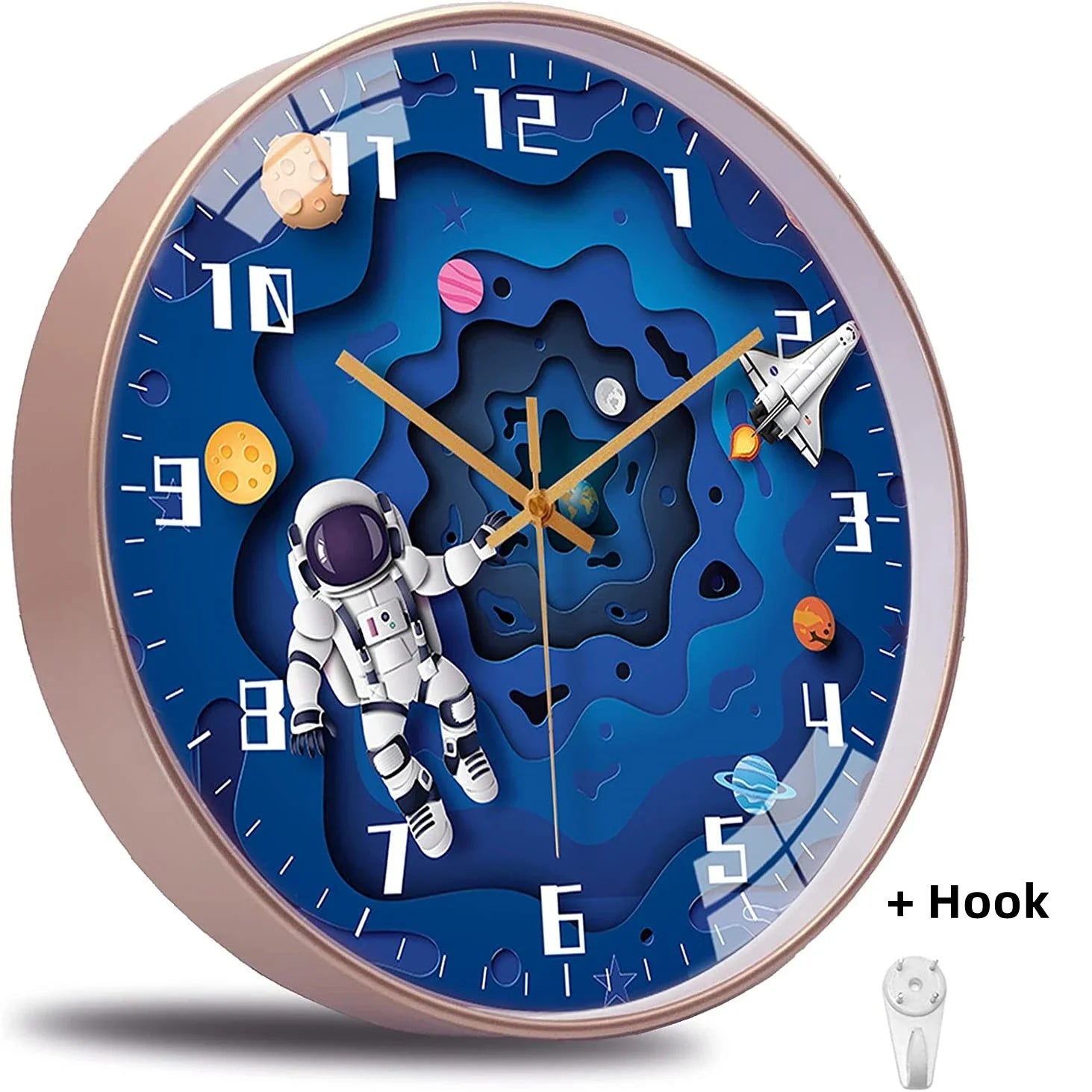 Kids Silent Wall Clock 20cm/8in