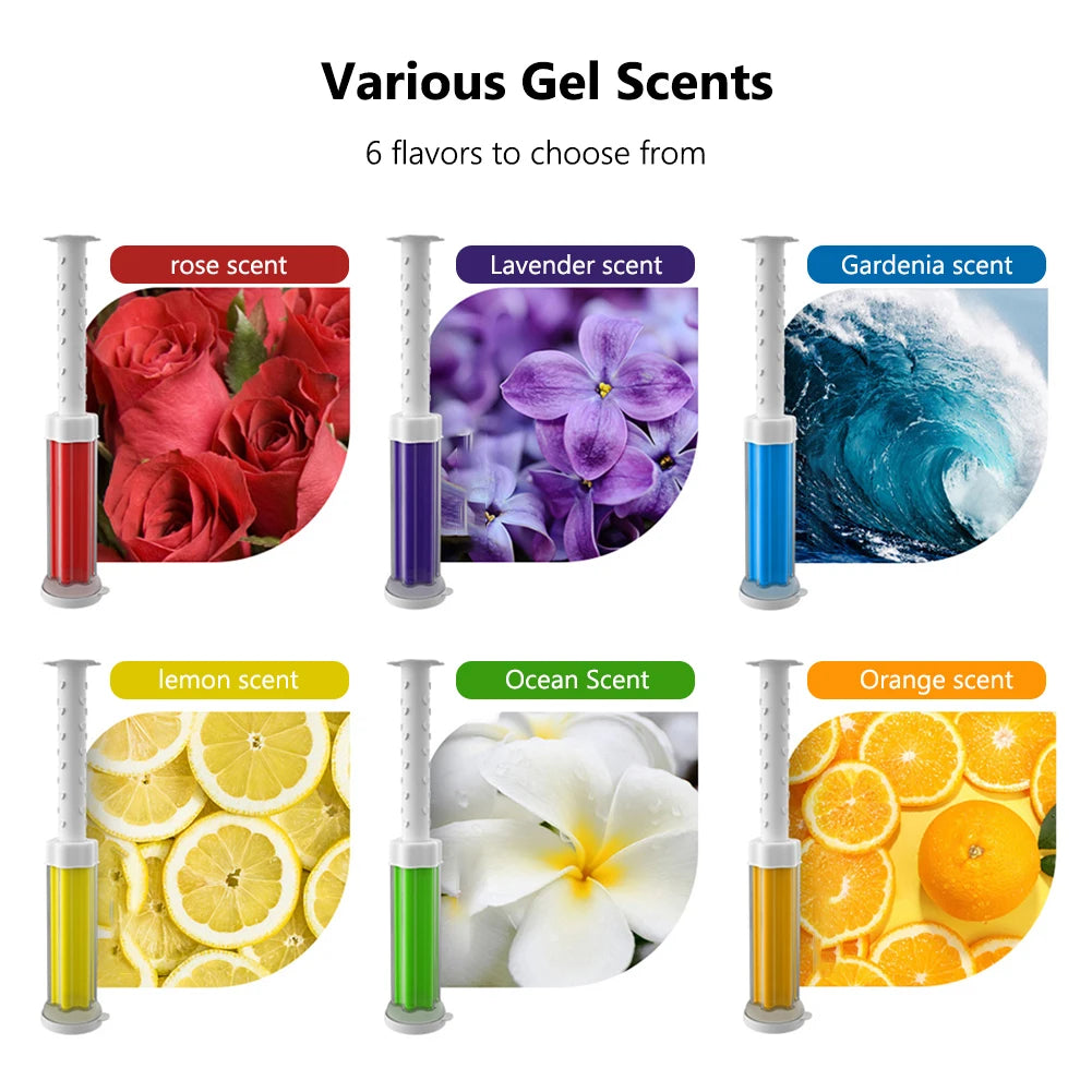 5pcs/Set Flower Aromatic Toilet Cleaner Gel Deodorant Air Freshener