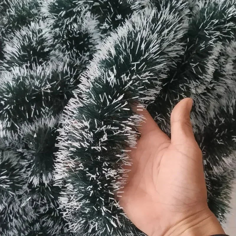 2M Christmas Ribbon Garland Green Cane Tinsel Xmas Tree Hanging Pendent Ornaments