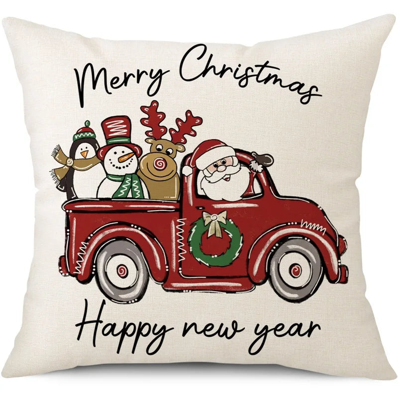 45cm Christmas Cushion Cover Pillowcase Decorations for Home Ornament Decor